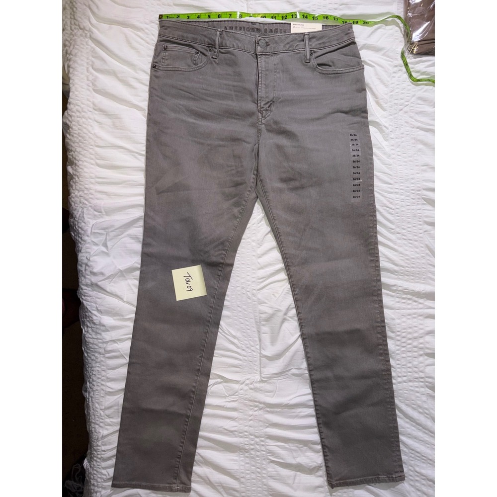 American Eagle Ne(x)t Level Flex Slim Fit Grey Jeans Mens 36x34 NWT T06-09